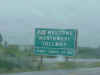 Made it to Illinois, no welcome sign visible.  They just want you to pay up.  Oh, and it started to rain.